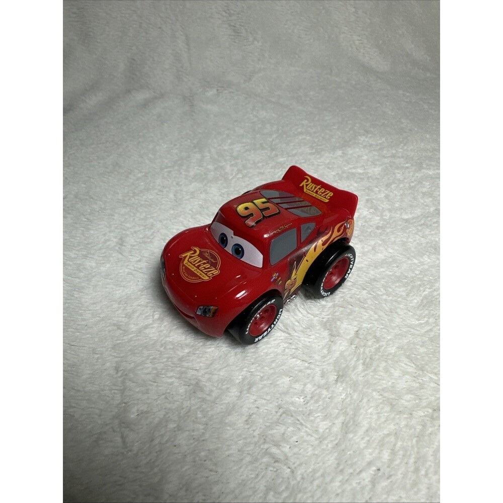 Disney Parks Cars Lightning McQueen Pull Back Toy Stunt Car Tested Works